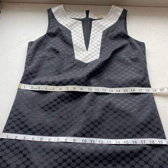 Michael Kors Dress Black Sheath White Trim Women’s 10 Mini Short Designer Jackie - Picture 5 of 16